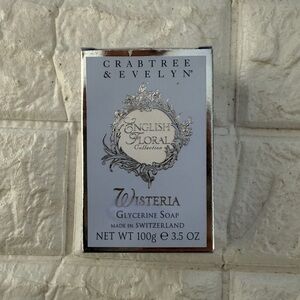 Crabtree And Evelyn Wisteria perfumed Bath glycerine Soap Bar 3.5 Ounces NEW